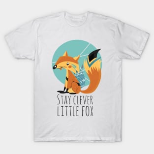 FOX CARTOON ILLUSTRATION stay clever little animal T-Shirt